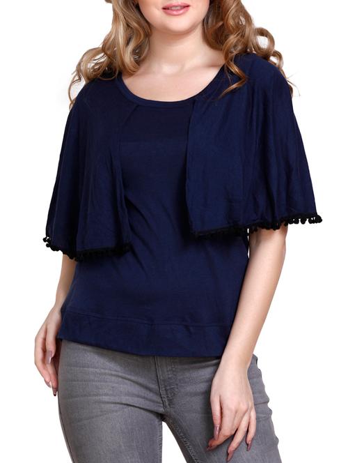 laced edge cape detail top - 16262755 - Very Small Image - 1