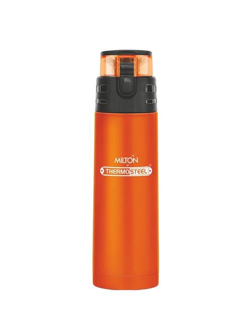 milton atlantis-900 thermosteel hot & cold tea water bottle 750 ml orange - 16264380 - Very Small Image - 1