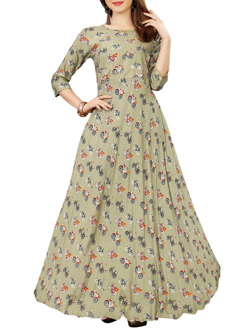 conversational a-line kurta - 16264520 - Very Small Image - 1