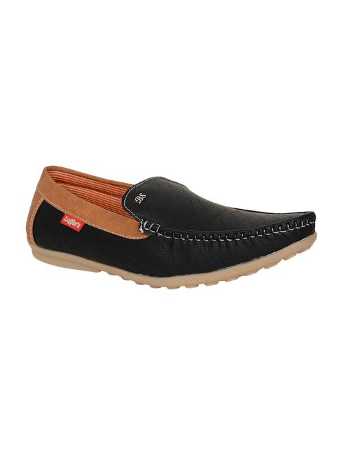 black leatherette slip on loafers - 16265675 - Very Small Image - 1