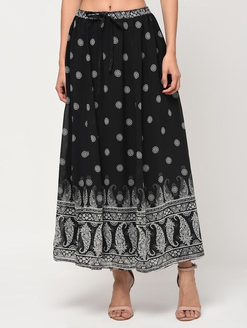 floral printed flared skirt - 16266298 - Very Small Image - 1