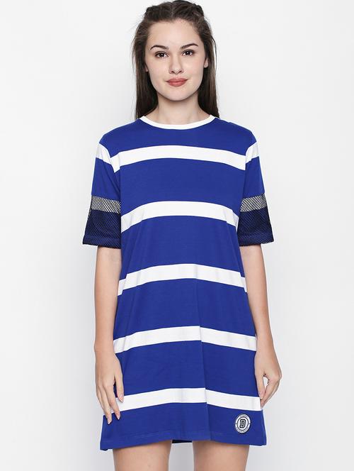 striped sporty shift dress - 16269923 - Very Small Image - 1