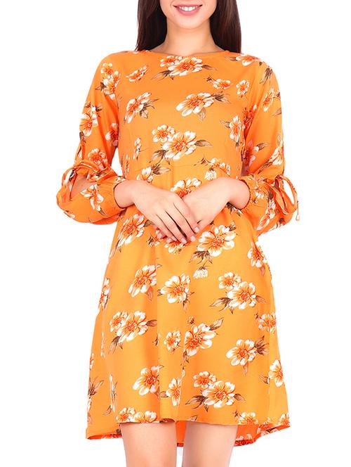 tie knot floral a-line dress - 16271664 - Very Small Image - 1