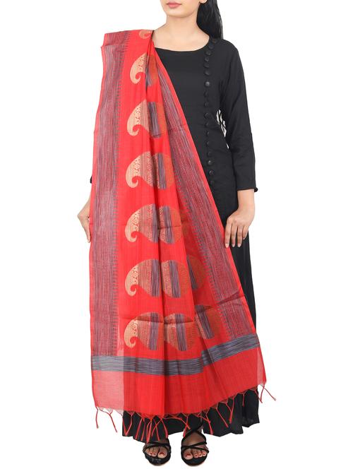 paisley banarasi dupatta - 16273045 - Very Small Image - 1