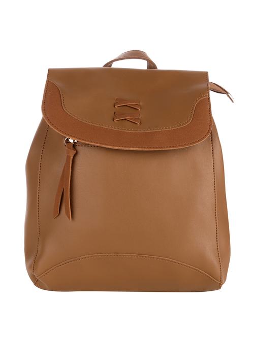 brown leatherette (pu) regular backpack - 16273551 - Very Small Image - 1