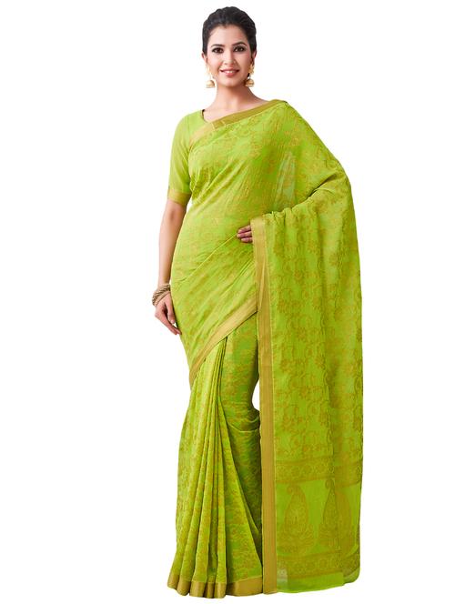 floral kanjivaram saree with blouse - 16275598 - Very Small Image - 1