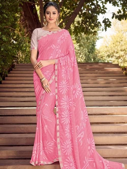 batik printed saree - 16280021 - Very Small Image - 1