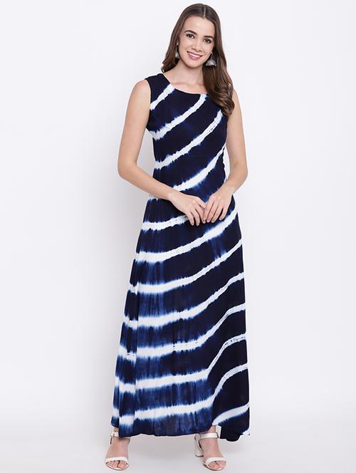 tie & dye flared kurta - 16280986 - Very Small Image - 1