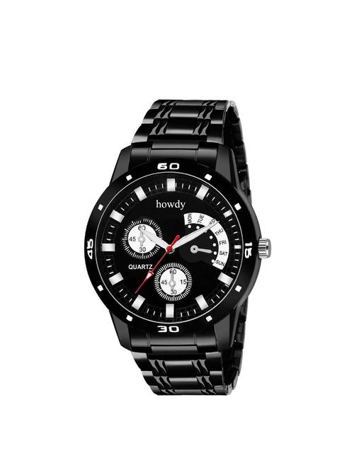 howdy round dial analog watch (ss732) - 16281705 - Very Small Image - 1