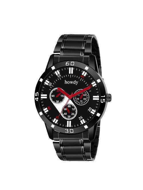 howdy round dial analog watch (ss746) - 16281719 - Very Small Image - 1