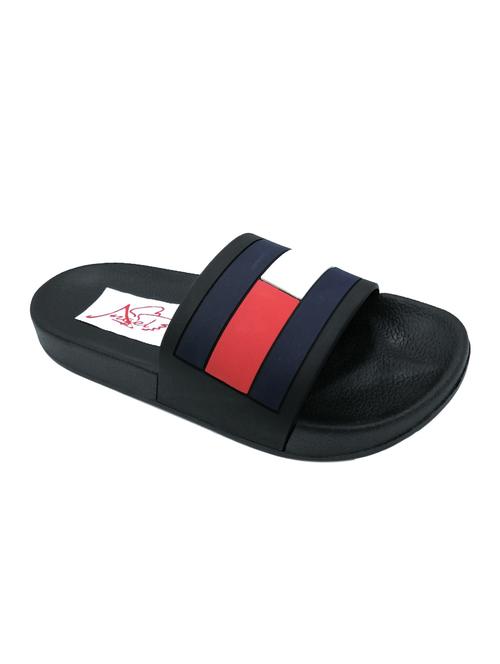 black rubber slip on flip flops - 16282778 - Very Small Image - 1