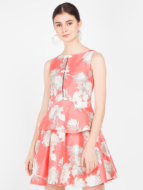 floral prints layered a line dress  - 16282907 - Very Small Image - 1