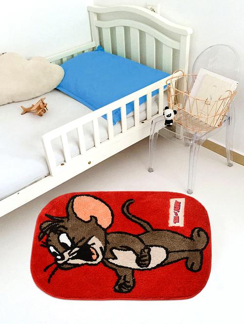 saral home tom & jerry soft microfiber anti skid kids bathmat- 50x65 cm - 16282971 - Very Small Image - 1