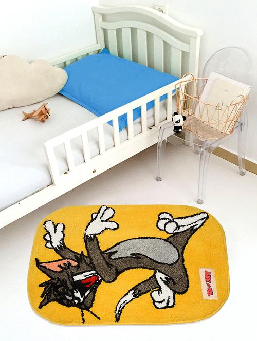 saral home tom & jerry soft microfiber anti skid kids bathmat- 55x75 cm - 16282974 - Very Small Image - 1