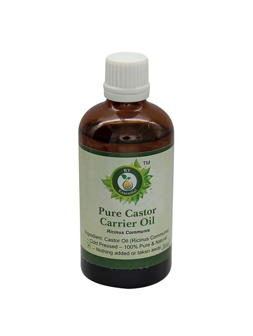 r v essential pure castor carrier oil 100ml- ricinus communis (100% pure and natural cold pressed) - 16284276 - Very Small Image - 1
