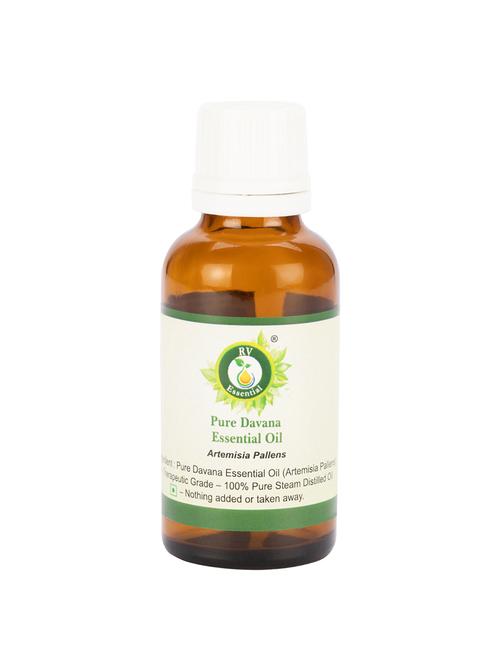 r v essential pure davana essential oil 15ml- artemisia pallens (100% pure and natural steam distilled) - 16284410 - Very Small Image - 1