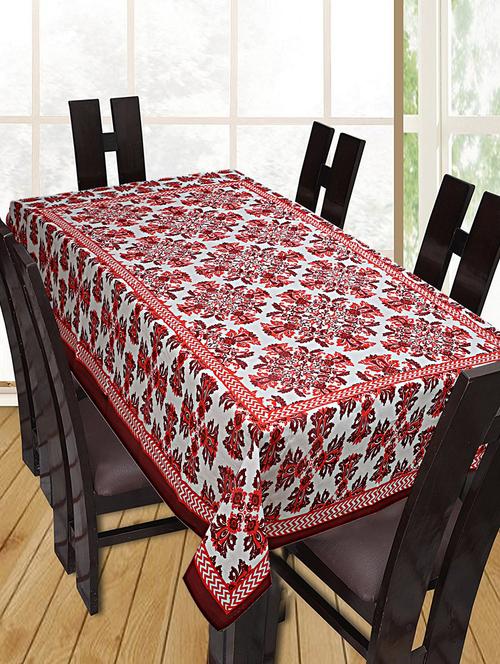 printed cotton 6 seater table cover - 16285455 - Very Small Image - 1