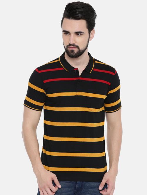 black striped polo tshirt - 16285639 - Very Small Image - 1