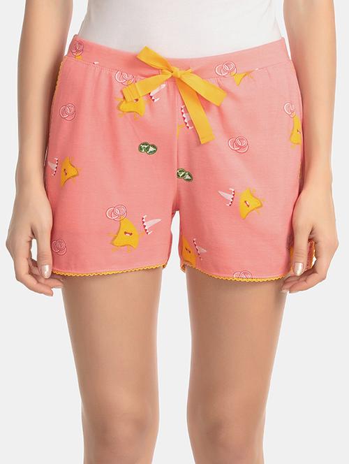 quirky print drawstring shorts - 16286685 - Very Small Image - 1