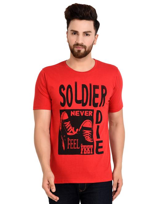 red front print t-shirt - 16287645 - Very Small Image - 1