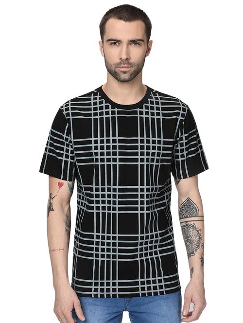 black check print t-shirt - 16288053 - Very Small Image - 1