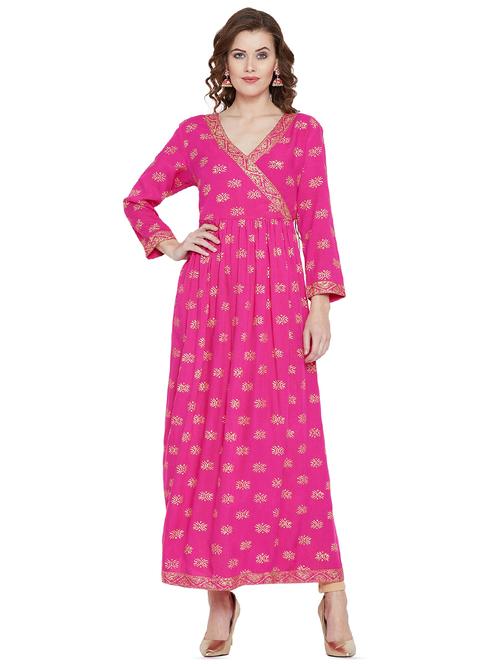 foil printed angrakha kurta - 16288288 - Very Small Image - 1