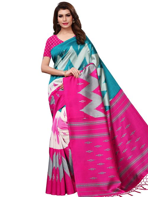 ikat bhagalpuri saree with blouse - 16288533 - Very Small Image - 1