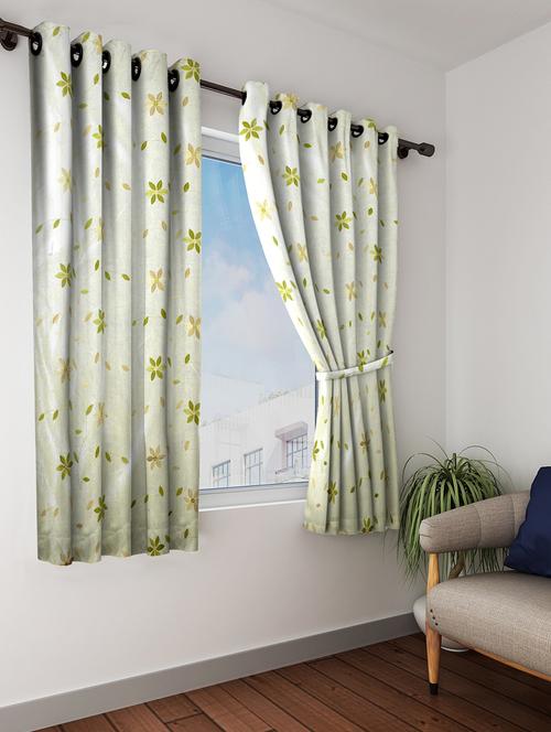 linen curtain with embroidery these are premium window curtain - 16289095 - Very Small Image - 1
