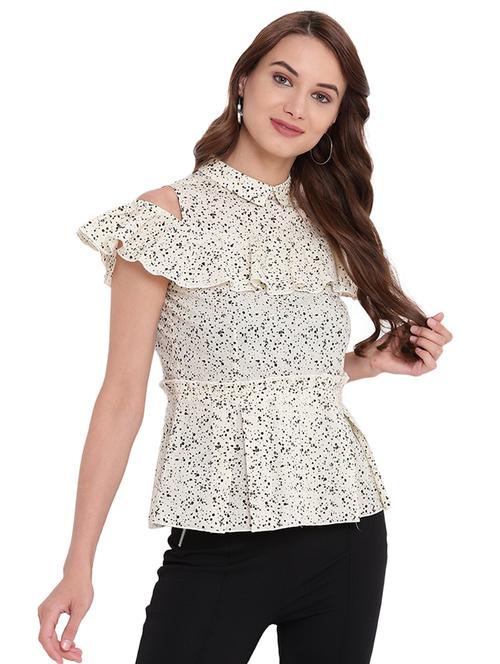 peter pan collar peplum top  - 16291704 - Very Small Image - 1