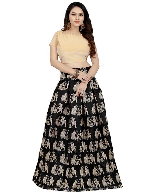 foil printed a-line lehenga - 16292408 - Very Small Image - 1