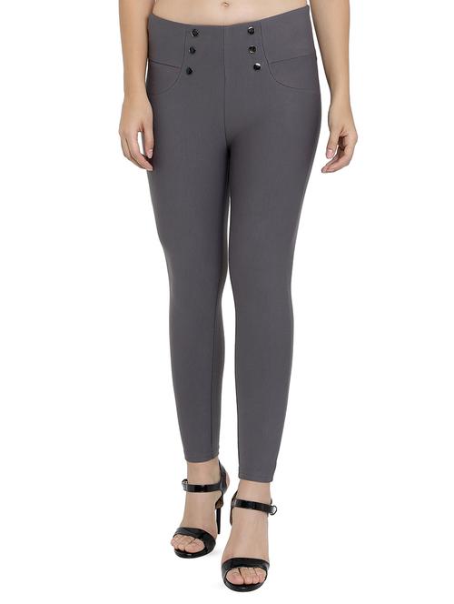 high rise button detail jegging - 16293926 - Very Small Image - 1