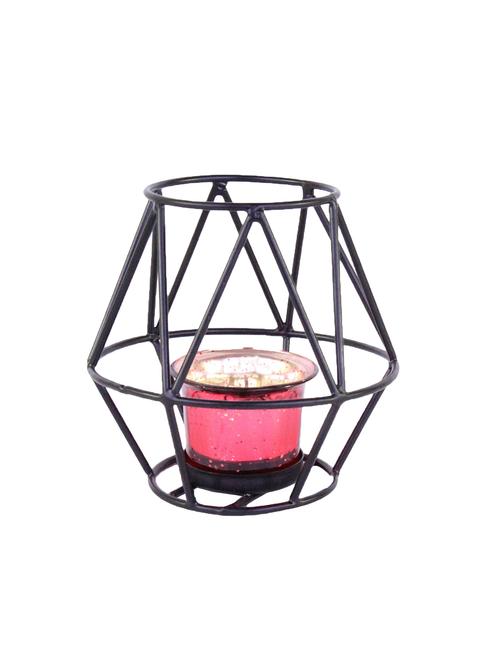 hosley black iron decorative table top  tealight candle holder home decoration - 16295123 - Very Small Image - 1