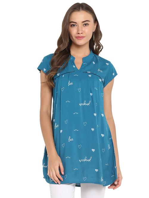  printed a-line kurti - 16297949 - Very Small Image - 1