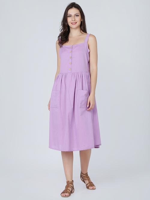 pocket patch gathered a-line dress - 16298453 - Very Small Image - 1