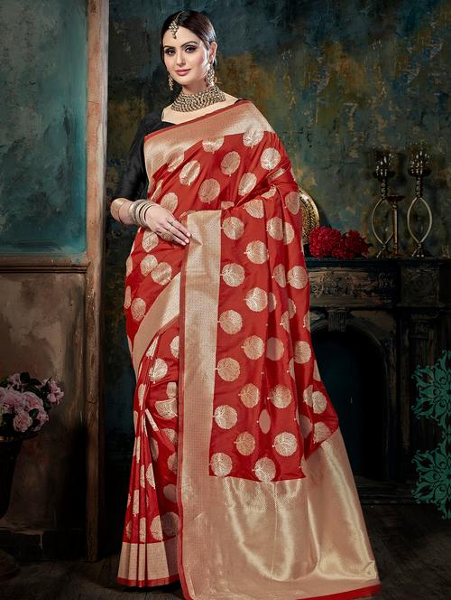 women's banarasi saree with blouse - 16301752 - Very Small Image - 1