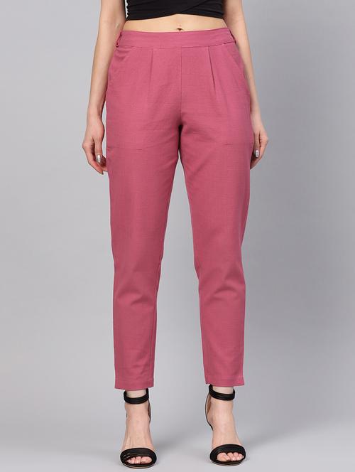 women solid cigarette trouser - 16301925 - Very Small Image - 1