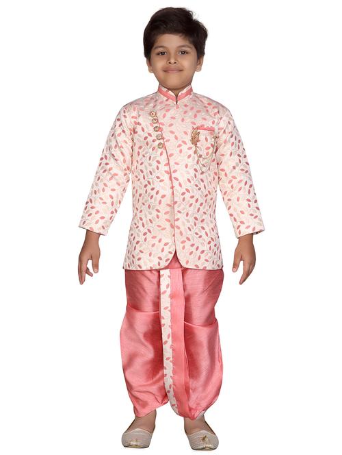 pink jute dhoti kurta set - 16302113 - Very Small Image - 1