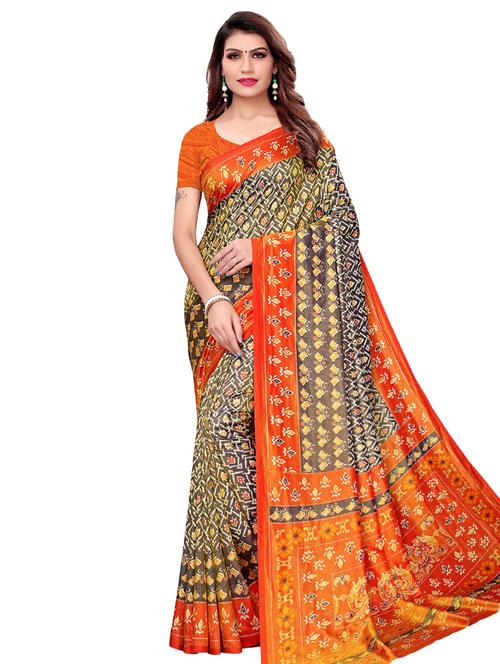 ikat patola saree with blouse - 16304529 - Very Small Image - 1