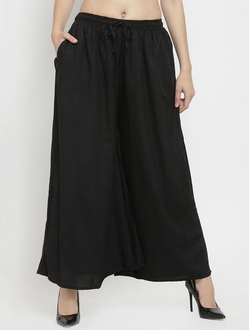 solid flared palazzo - 16305107 - Very Small Image - 1