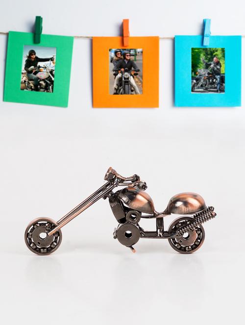   metal handmade vintage motor bike miniature showpiece  - 16305192 - Very Small Image - 1