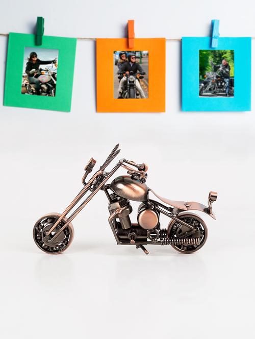 copper antique cruiser motor bike miniature showpiece  - 16305193 - Very Small Image - 1