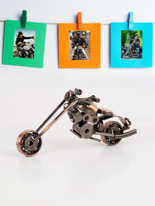  copper antique cruiser motor bike miniature showpiece  - 16305194 - Very Small Image - 1