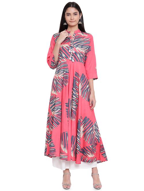 printed flared kurta - 16307211 - Very Small Image - 1