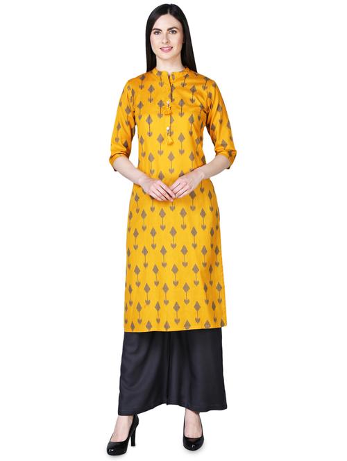 ikat straight kurta - 16312090 - Very Small Image - 1