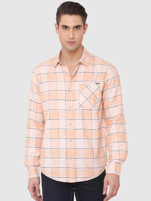 pink checkered casual shirt - 16314229 - Very Small Image - 1