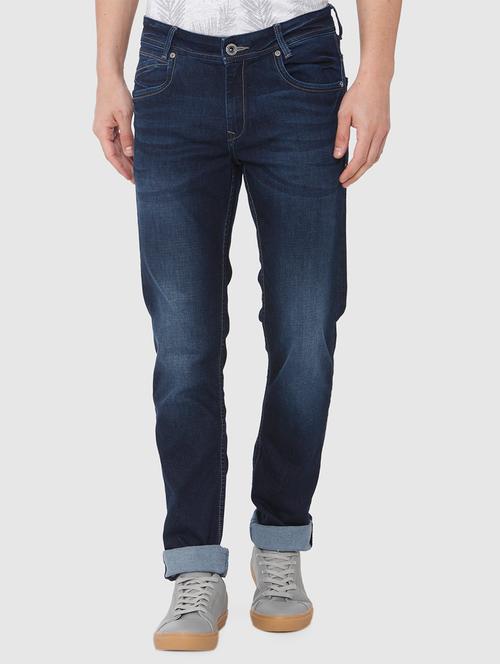 dark blue light washed denim jeans - 16314291 - Very Small Image - 1