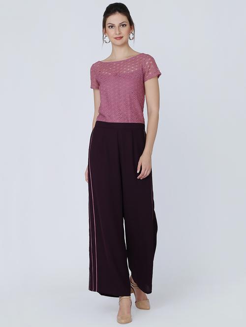 color block laced full leg jumpsuit - 16314747 - Very Small Image - 1