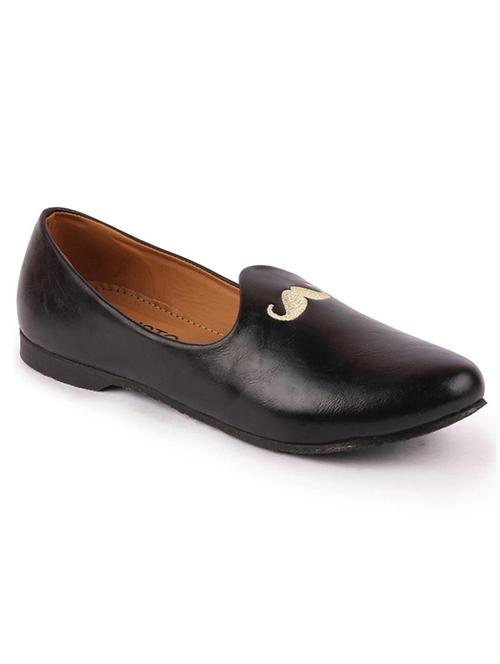 black leatherette slip on jutis - 16316386 - Very Small Image - 1