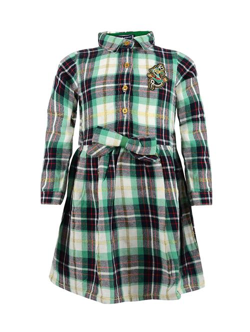 bow detail checkered dress - 16322076 - Very Small Image - 1