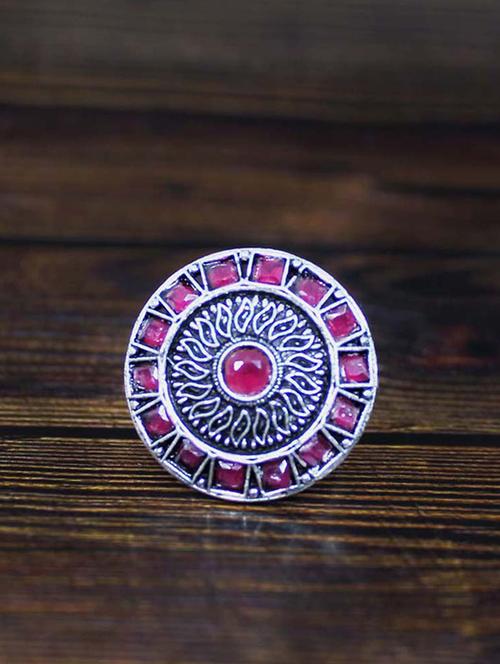 pink metal finger  ring - 16322162 - Very Small Image - 1